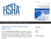 Tablet Screenshot of homesweethomeagain.com